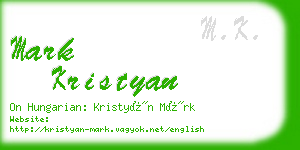 mark kristyan business card
